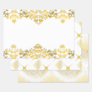 The Rustic White Gold Collection - Wrapping Paper