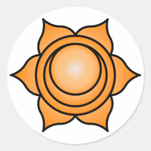 The Sacral Chakra Classic Round Sticker