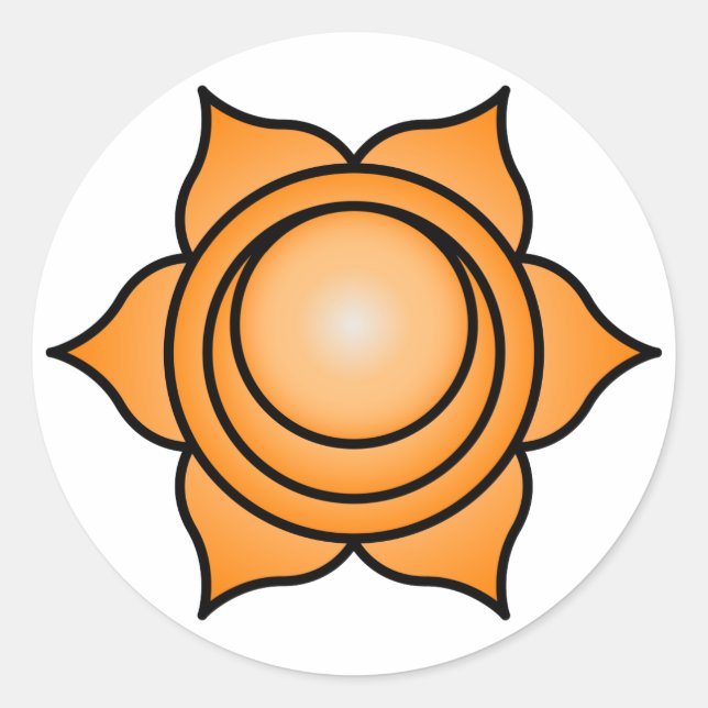 The Sacral Chakra Classic Round Sticker (Front)