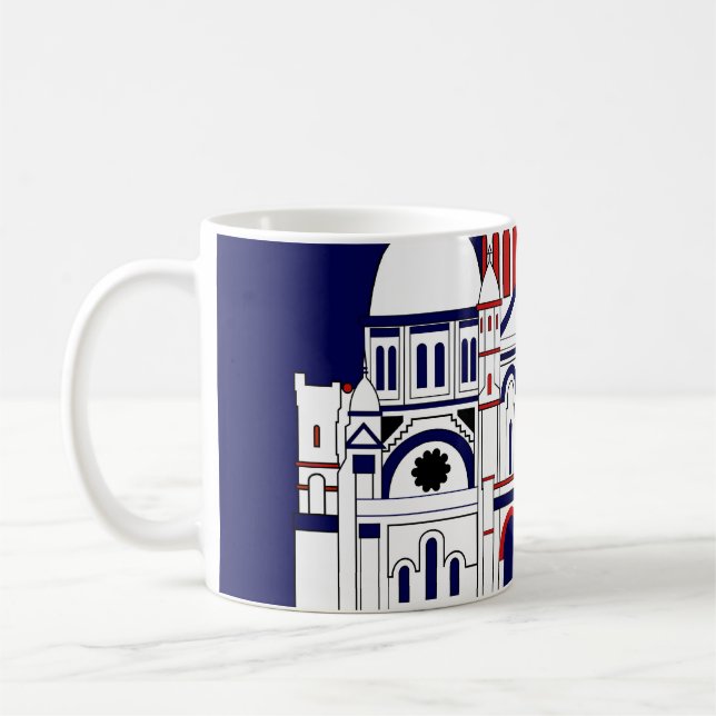 The Sacre Coeur, Montmartre, Paris, France Coffee Mug (Left)