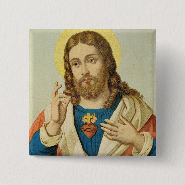 The Sacred Heart 15 Cm Square Badge (Front)