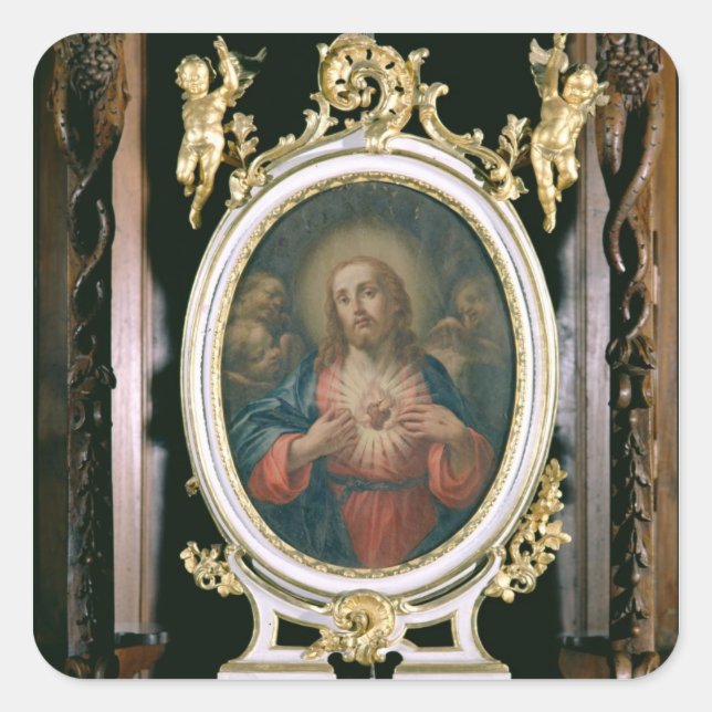 The Sacred Heart of Christ, from the Boarding Scho Square Sticker (Front)