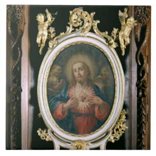 The Sacred Heart of Christ, from the Boarding Scho Tile