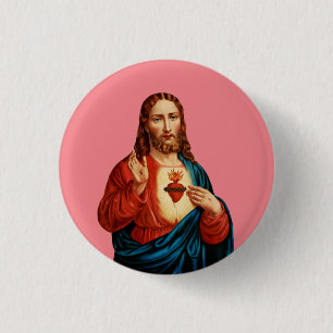 The Sacred Heart of Jesus 3 Cm Round Badge
