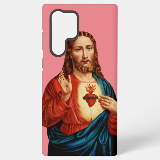 The Sacred Heart of Jesus Samsung Galaxy S22 Ultra Case (Back)
