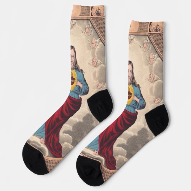 The Sacred Heart of Jesus Socks (Left)