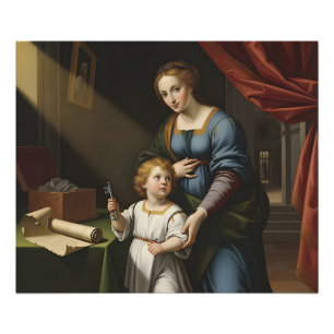 The Sacred Key's Secret: Renaissance Madonna & Ch Photo Print
