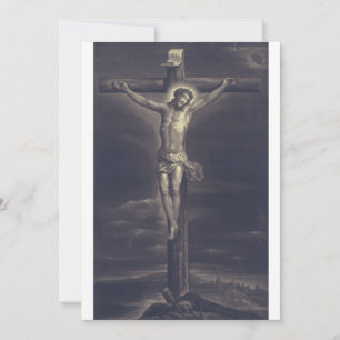 The Sacred Passion Black and White Fine Art Invitation