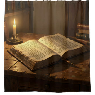 The Sacred Word – Holy Scripture Art Shower Curtain