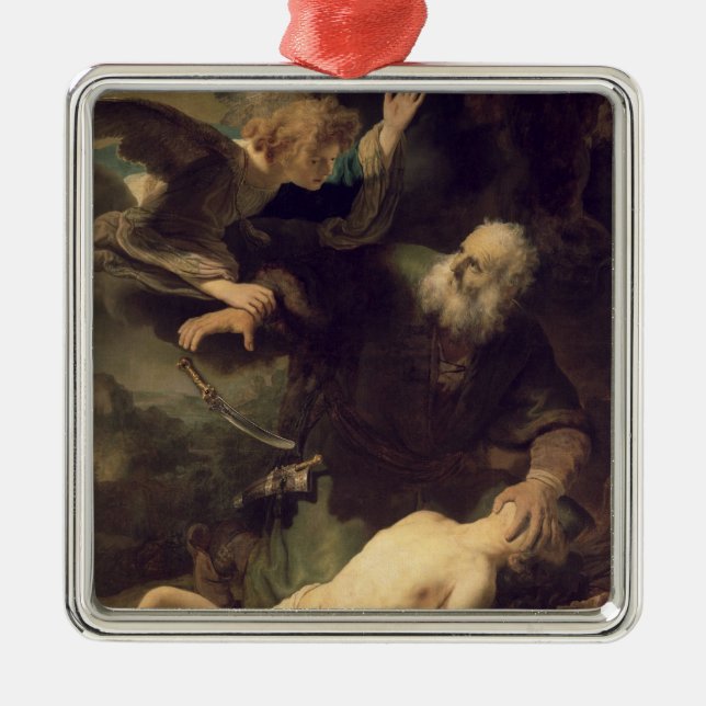 The Sacrifice of Abraham, 1635 Metal Tree Decoration (Front)