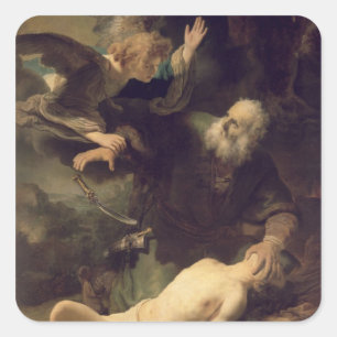 The Sacrifice of Abraham, 1635 Square Sticker