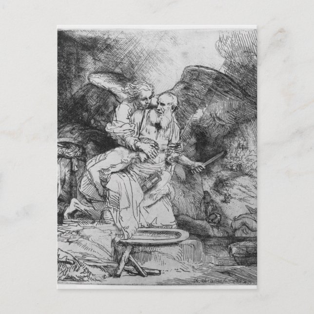 The Sacrifice of Abraham, 1645 Postcard (Front)