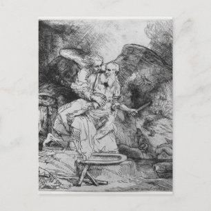 The Sacrifice of Abraham, 1645 Postcard