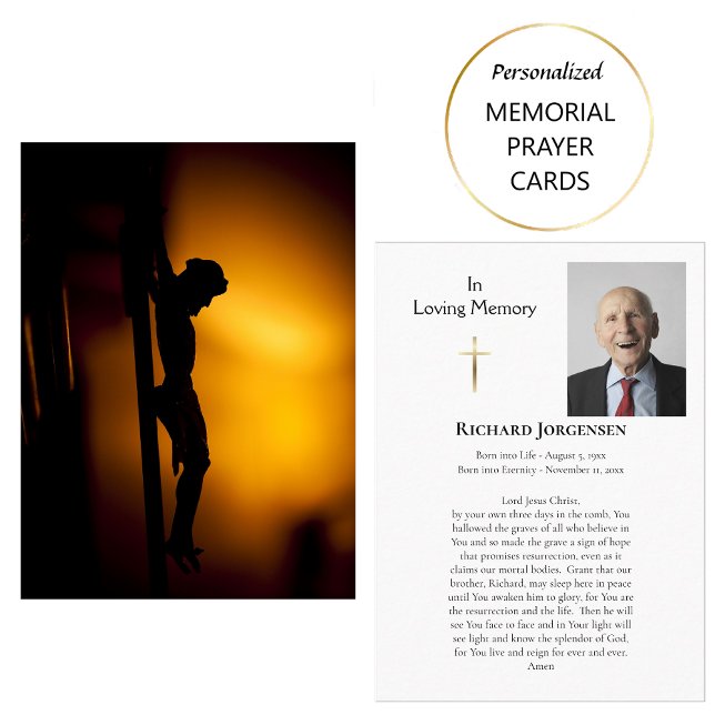 The Sacrifice of Christ Funeral Prayer Card        (Creator Uploaded)
