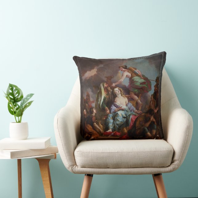 The Sacrifice of Iphigenia by Charles de La Fosse Cushion (Chair)