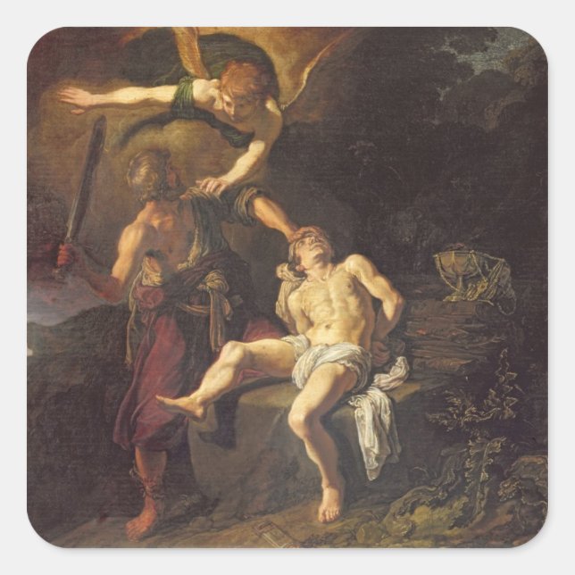 The Sacrifice of Isaac, 1616 Square Sticker (Front)