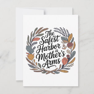 The Safest Harbor Is Mother's Arms Thank You Card