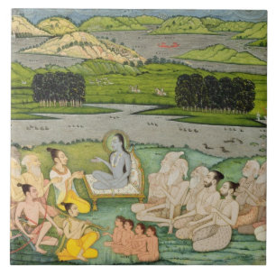 The sage Shuku Deva addressing King Parikshit & a Tile