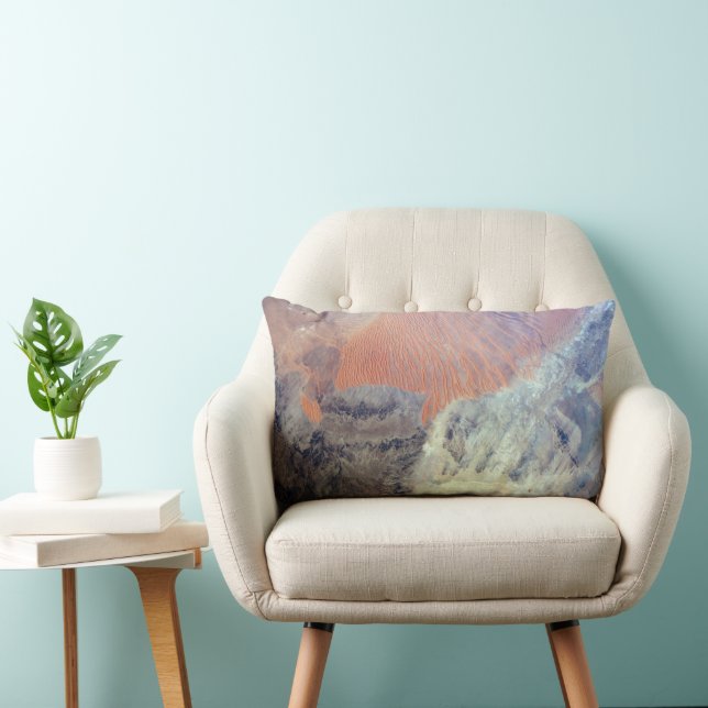 The Sahara Desert In Algeria, North Africa. Lumbar Cushion (Chair)