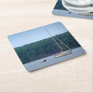 The Sailing Life Square Paper Coaster