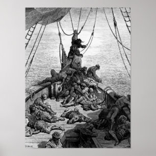 The sailors becalmed and tormented by thirst poster