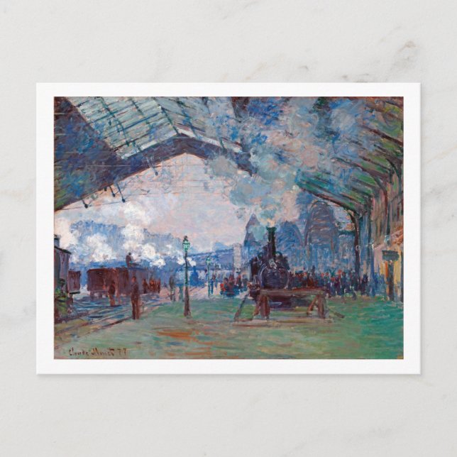 The Saint-Lazare Station, Monet Postcard (Front)