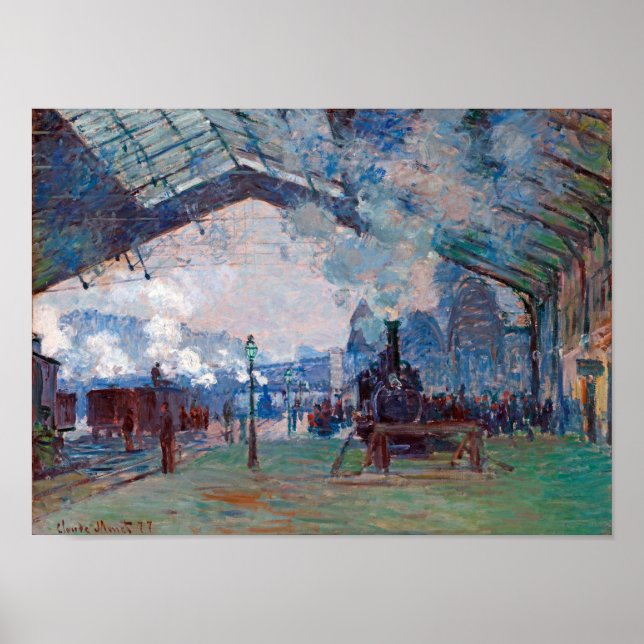The Saint-Lazare Station, Monet Poster (Front)