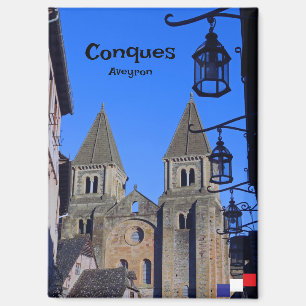 The Sainte-Foy abbey church in Conques village Magnet