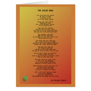 The Salad Bowl Blank Greeting Card