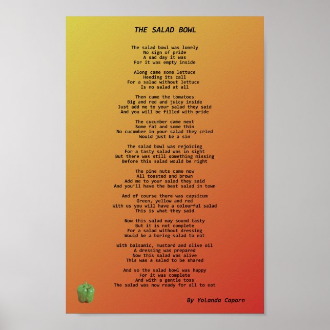 The Salad Bowl Poster (Front)