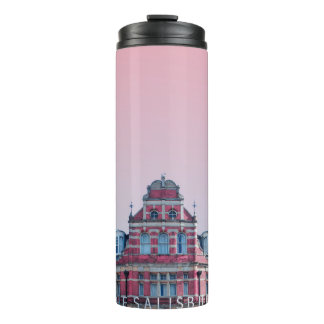 THE SALISBURY BUILDING UNDER PINK SKIES THERMAL TUMBLER