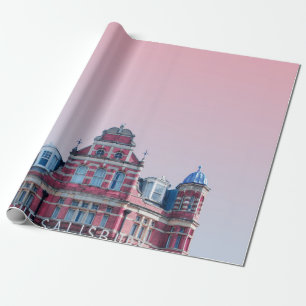 THE SALISBURY BUILDING UNDER PINK SKIES WRAPPING PAPER