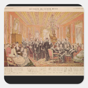 The Salon of Victor Hugo Square Sticker