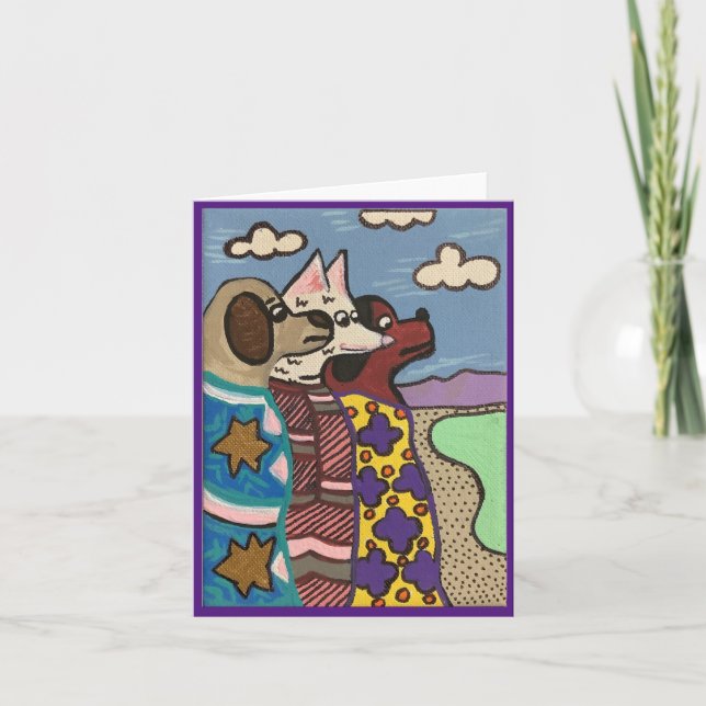 The Salt Lake, Dogs, FIne Art Card (Front)