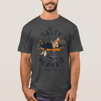 The Salty Mermaid Dive Bar amp Fish Shack Cool Ret T-Shirt