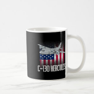 The Salty Veteran C-130 Hercules American Flag Mil Coffee Mug