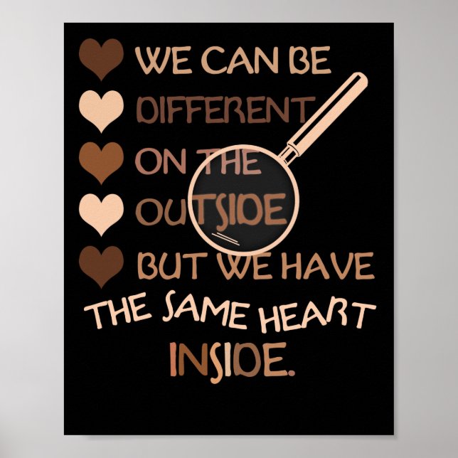 The Same Heart Inside - History Month Black Poster (Front)