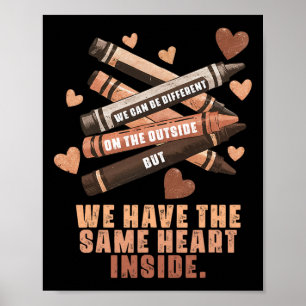 The Same Heart Inside Melanin Black History Month Poster