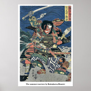 The samurai warriors by Katsukawa,Shuntei Poster