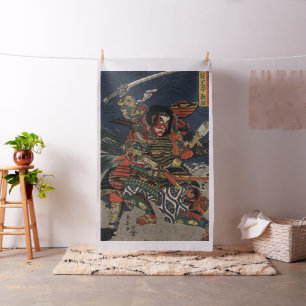 The samurai warriors Tadanori and Noritsune Fabric