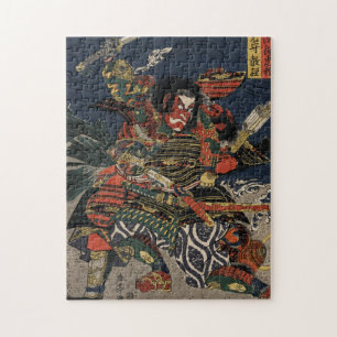 The samurai warriors Tadanori and Noritsune Jigsaw Puzzle