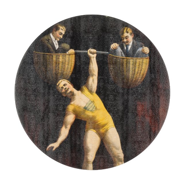 The Sandow Eugen Sandow Vaudeville Weightlifter  Cutting Board (Front)