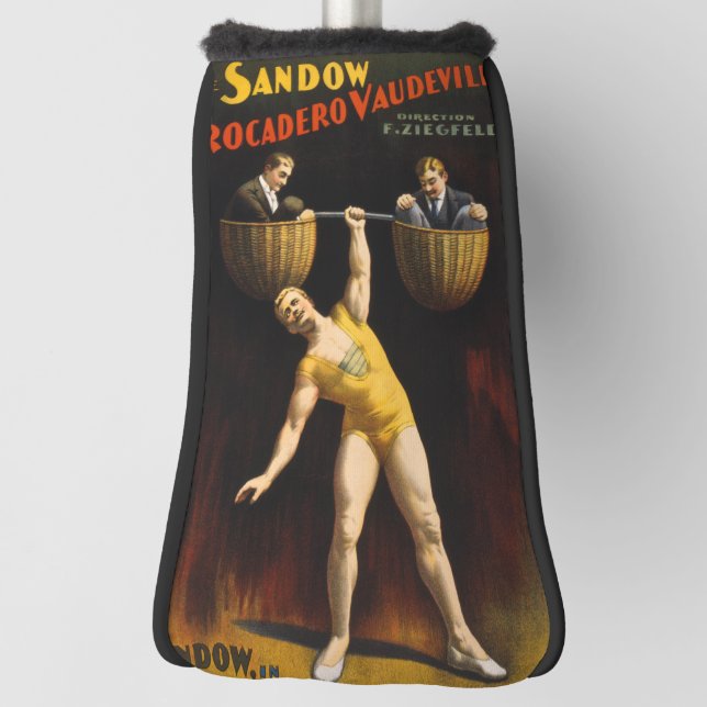 The Sandow Eugen Sandow Vaudeville Weightlifter  Golf Head Cover (Rotate 90)