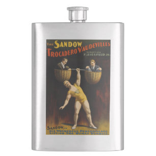 The Sandow Eugen Sandow Vaudeville Weightlifter Hip Flask