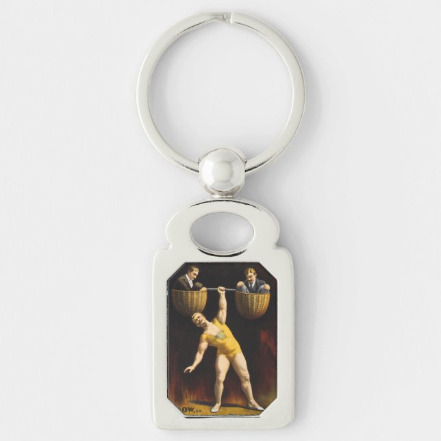 The Sandow Eugen Sandow Vaudeville Weightlifter  Key Ring (Front)