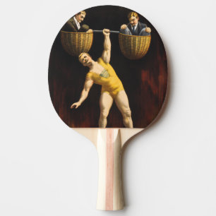 The Sandow Eugen Sandow Vaudeville Weightlifter Ping Pong Paddle
