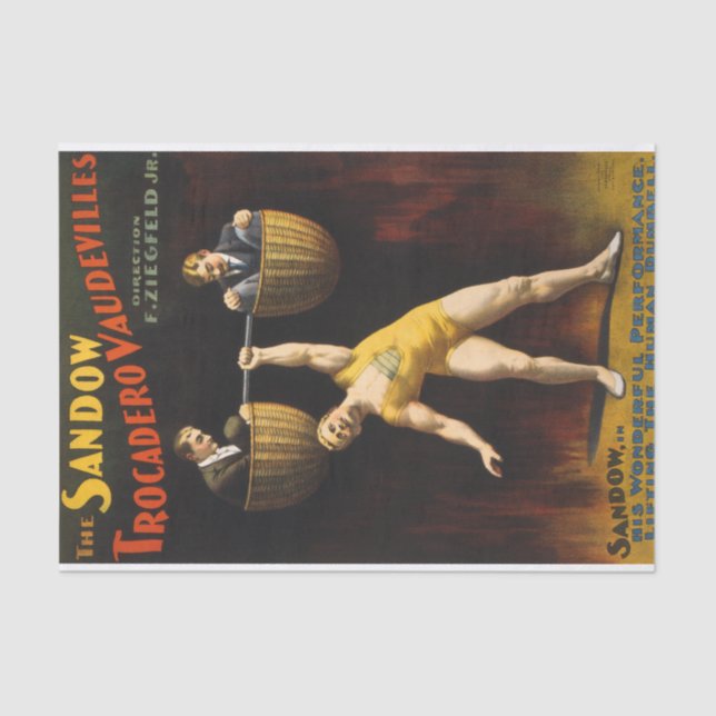 The Sandow Eugen Sandow Vaudeville Weightlifter  Tissue Paper (Front)