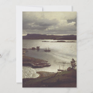 The Sandvik Fiord by Hans Gude Invitation