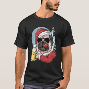 The Santa Hat Pug Is My Spirit Animal T-Shirt