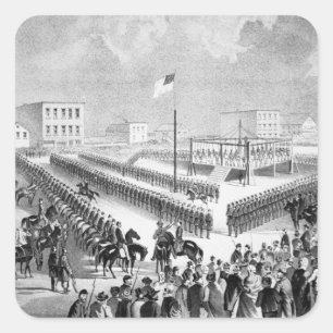 The Santee Sioux Uprising, Mankato, Minnesota, 186 Square Sticker